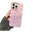 thumbnail image 1 of for IPhone Case,Luxury Glitter Sparkle Sparkly Bling Rhinostone Flower Gradient Pattern Soft Shockproof Phone Case (Pink,iPhone 14 Pro Max), 1 of 6