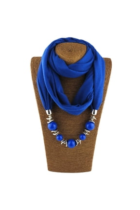 for Infinity Scarves Wrap Women Solid Color Beads Tassels Jewelry Shawl Neckerchief