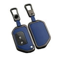 thumbnail image 1 of for Jeep Key Fob Cover, Leather+Zinc Alloy Key Fob Case for 2018-2025 Wrangler JL JLU Rubicon, 2020-2025 Gladiator JT Sahara JLU Flip Key Fob, 1 of 9