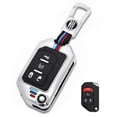 thumbnail image 1 of for Jeep Key Fob Cover Metal Key Case Compatible for Gladiator JT Wrangler JL JLU Rubicon Key Fob Holder Protector Shell, 1 of 8
