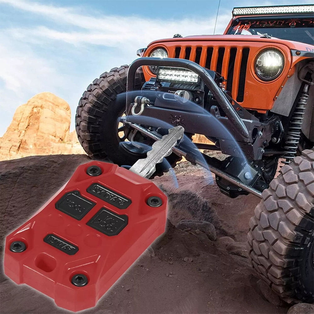 Red Plastic Key Fob Case Cover For Jeep Wrangler JK 2007-2018 – Waterproof & Heat Resistant Shell