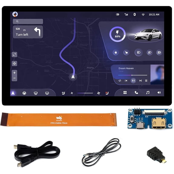 for /Jetson Nano/Windows/PC, 7inch QLED Touch Screen 1024x600 Capacitive LCD Display Integrated Thin and Light, Support Windows/Linux/Android
