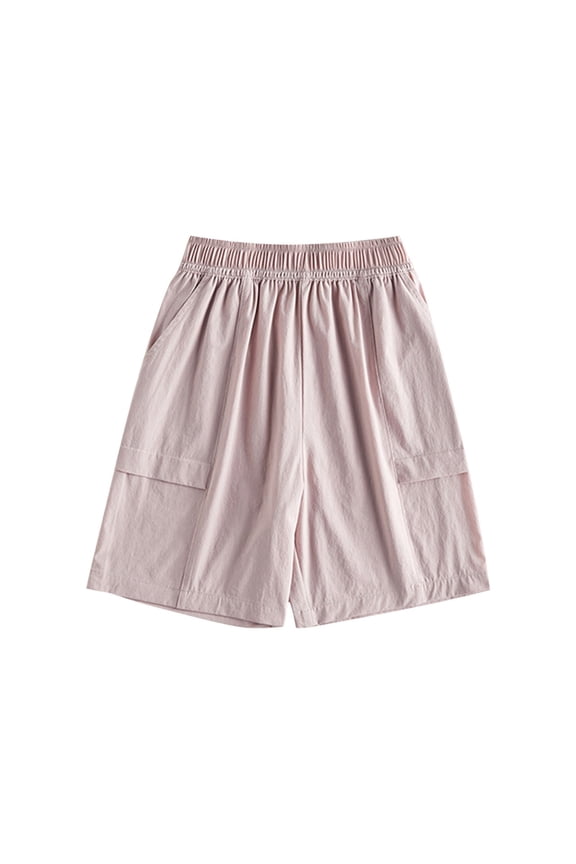 for Kids Girl Boy Winter Fall Faux Silk Rayon Cargo Thin Quick Dry Straight Leg Pants Shorts Outfits Child 2026 Clothes 5 Years