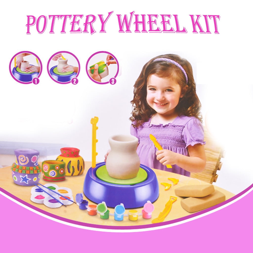 for Kids Hot Dots Math Addition Christmas for Kids Bginners Pottery Wheel Kit for Kids with Clay Paints and Tools DIY Toy For Kids
