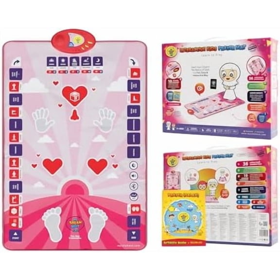 My Salah Mat for Kids (Original) Pink Smart Interactive Prayer Mat for Learning Salah, Surah, Wudu & Duas