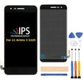 thumbnail image 1 of for LG Aristo 3 X220/LMX220PM /k8 2019 LM-X220MA LCD Display Touch Digitizer Screen Replacement Full Assembly Repair Kits with Tools(Black with Frame, 1 of 7