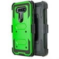 thumbnail image 1 of for LG K51 Q51 Phone Case Dual Layer Full-Body Rugged Clear Back Case Drop Resistant Shockproof Case with Built In Screen Protector (Green), 1 of 4
