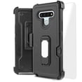 thumbnail image 1 of for LG Stylo 6 Card Slot Magnetic Heavy Duty Shock Absorption Kickstand Armor Case with Belt Swivel Clip Holster Cover with Tempered Glass, 1 of 7