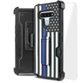 thumbnail image 1 of for LG Stylo 6 Case Heavy Duty Shock Absorption Kickstand Armor Case with Belt Swivel Clip Holster Cover (Blue), 1 of 10
