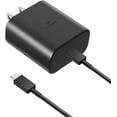 thumbnail image 1 of for LG V50 ThinQ 5G 45W USB-C Super Fast Charging Wall Charger with USB C Cable - Black, 1 of 5