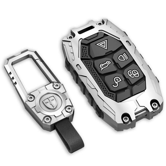 for Land Rover Zinc Alloy Key Fob Cover,Keychain,Full Protection Car Key Case for Jaguar Smart Remote Keyless Keyshell Accessories