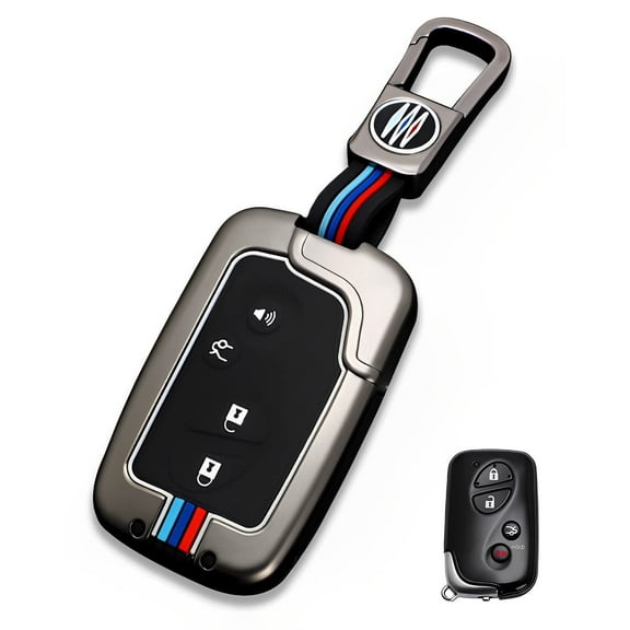 for Lexus Key Fob Cover Case, Metal Shell Smart Key Holder Compatible for RX350 RX450h CT200H IS250 LS460 GX460 GS300 GS350 ES350 LX570 IS350