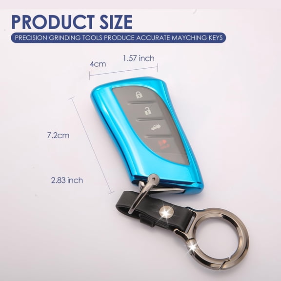 for Lexus Key Fob Cover Full Protection Key Case with Keychain Fit for 2018-2025 ES250 ES350 UX200T NX300h RX450h GX550 TX350 LX600 LS500 LC500h