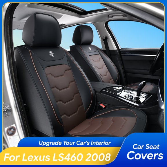 for Lexus LS460 2008 Full Set Seat Covers Faux Leather Interior Protection Model Specific Soft Feel Seat Function Compatible