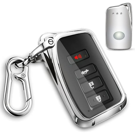 for Lexus TPU Key fob Cover, Soft TPU Car Key Case Protector with Keychain Compatible with Lexus 2014-Up RX is ES GS LS NX RS GX LX RC LC