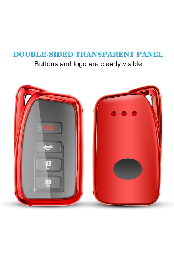 for Lexus TPU Key fob Cover, Soft TPU Car Key Case Protector with Keychain Compatible with Lexus 2014-Up RX is ES GS LS NX RS GX LX RC LC