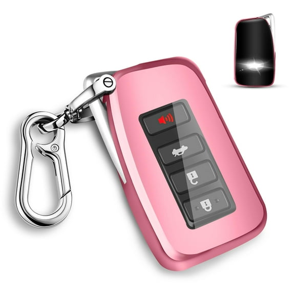 for Lexus TPU Key fob Cover, Soft TPU Car Key Case Protector with Keychain Compatible with Lexus 2014-Up RX is ES GS LS NX RS GX LX RC LC