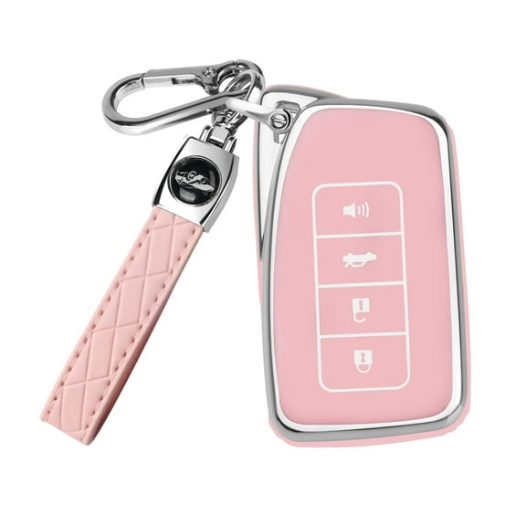 for Lexus TPU Key fob Cover, Soft TPU Car Key Case Protector with Keychain Compatible with Lexus 2014-Up RX is ES GS LS NX RS GX LX RC LC