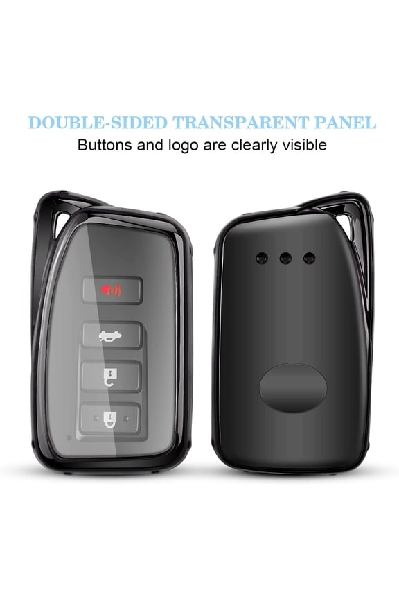 for Lexus TPU Key fob Cover, Soft TPU Car Key Case Protector with Keychain Compatible with Lexus 2014-Up RX is ES GS LS NX RS GX LX RC LC