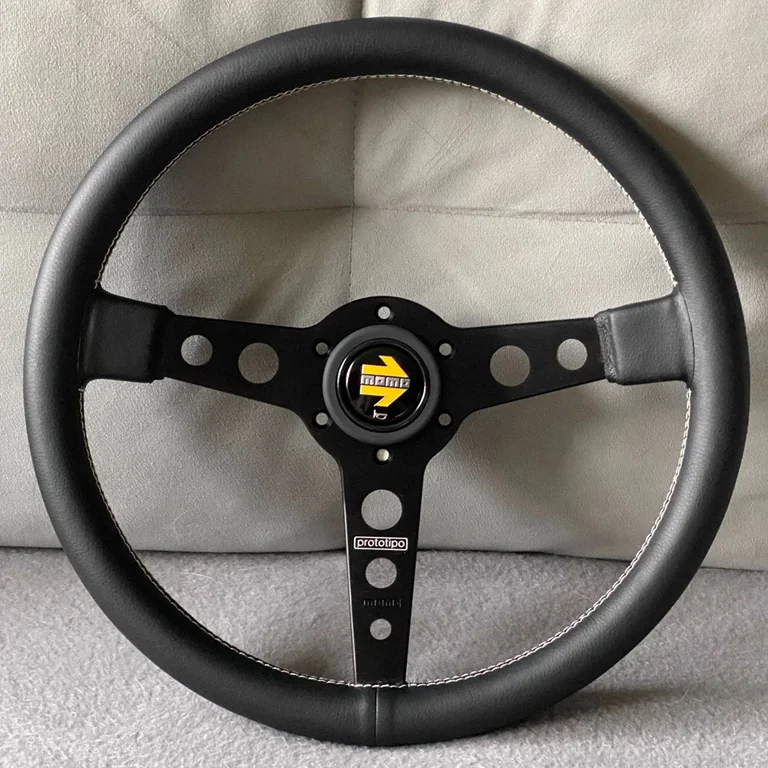 【予約中！】 for MOMO Prototipo P1 14inch/350mm Leather Racing Sport その他