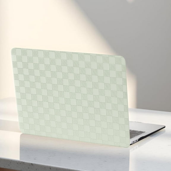 for MacBook Neo Case 13-Inch,Checkerd Print,Leather Textured