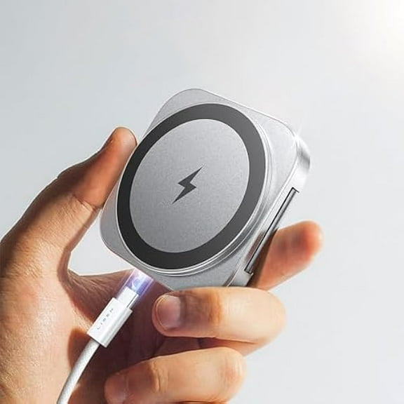 for MagSafe Charger Stand for iPhone and Apple Watch Charging Station, Best Travel Accessories for iPhone 16 Office iwatch Airpods Sliver