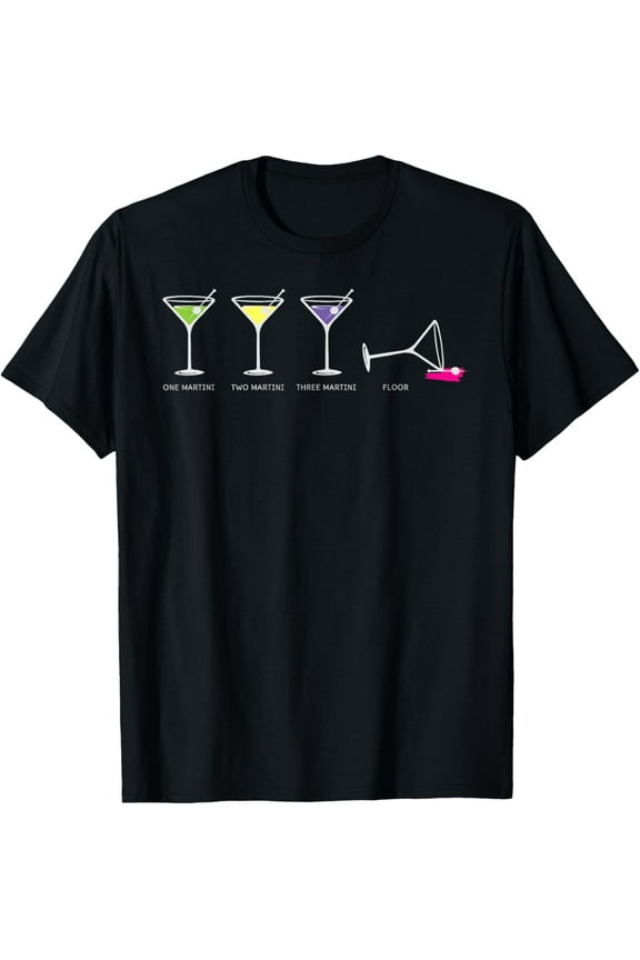 for Martini Lovers Cocktail Fans T-Shirt men and women can wear, black, white, gifts
