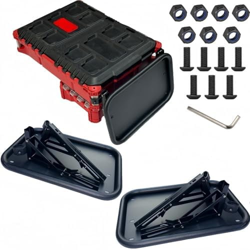 for Milwaukee Packout Folding Folding Packout Mount Compatible with Milwaukee Packout Toolbox Removable Side Table for Storage System 2set$$Tools