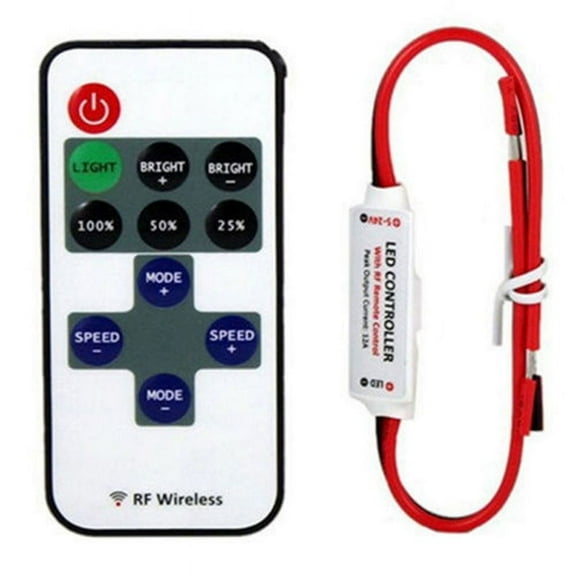for Mini 12V RF Wireless Remote Switch Controller Inline Dimmer for Strip Light