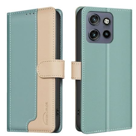 for Moto Edge 50 Neo Wallet Flip Case, Premium PU Leather Card Slots Strong Magnetic RFID Phone Case Cover