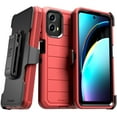 thumbnail image 1 of Moto G 5G (2024) Case with Belt Clip - Red & Black, 1 of 6