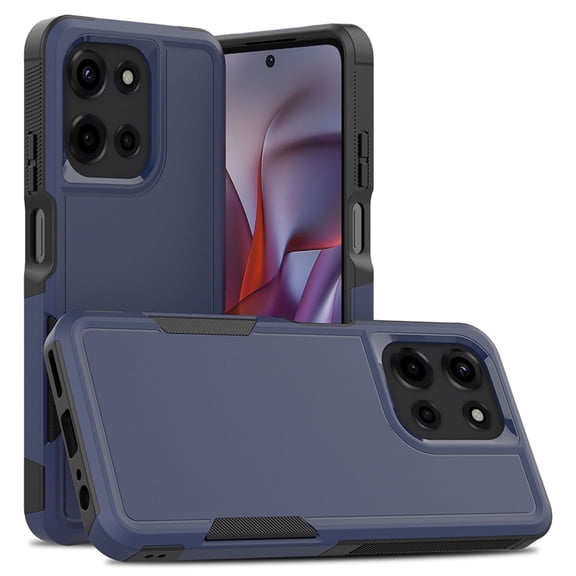 for Moto G 5G 2025 Case, Dual Layer Heavy Duty Rugged Shockproof Protective Phone Cover for Motorola Moto G 5G 2025,Purple
