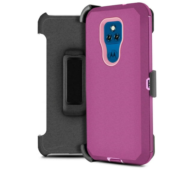 for Motorola Moto G Play 2021 Phone Case Dual Layer Full-Body Rugged Clear Back Case Drop Resistant Shockproof Case with Built In Screen Protector