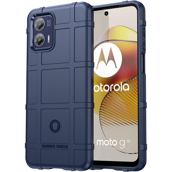 for Motorola Moto G73 Case for Man, Heavy Duty Shockproof Phone Case Support Wireless Charging Cover for Motorola Moto G73 HD Blue