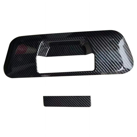 for Navara NP300 2014-2020 Rear Trunk Tail Door Handle Bowl Cover Trim Decor Car Accessories, Carbon Fiber ABS