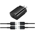thumbnail image 1 of for Nokia 8.3 5G Super Fast Charger USB Type C Kit, PD 25W Type C Wall Charger and 2x USB C to USB C Fast Charging Cable [ 3ft & 6ft ] - Black, 1 of 5