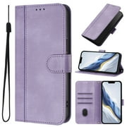for OnePlus 13 Phone Case Wallet protective case leather Cover with magnetic closed cPurpleit card slot shockproof protection phone case