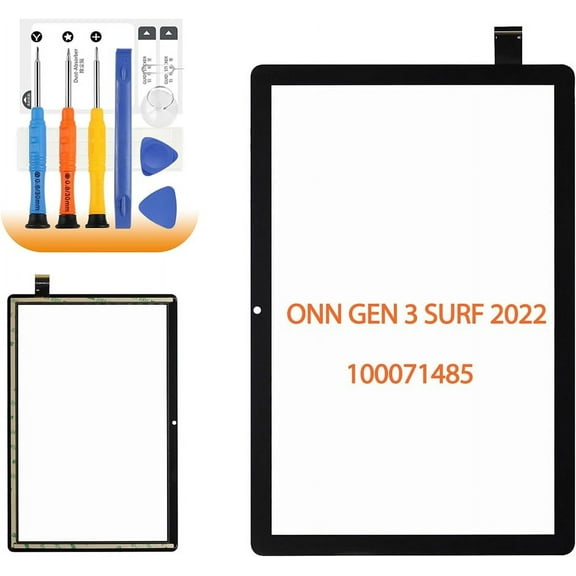 for Onn Gen 3 Surf 10.1" 2022 Tablet Screen Replacement Model 100071485 Touch Screen Digitizer Black with Tools(not Including LCD)