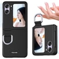 thumbnail image 1 of for Oppo Find N2 Flip Case with Ring, Slim Thin Matte Hard PC Shockproof Protective Phone Cover Case for Oppo Find N2 Flip QZH Black, 1 of 12