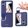 thumbnail image 1 of for Oppo Find N2 Flip Case with Ring, Slim Thin Matte Hard PC Shockproof Protective Phone Cover Case for Oppo Find N2 Flip QZH Blue, 1 of 12