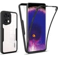 thumbnail image 1 of for Oppo Find X5 Clear Case with Screen Protector, Slim Shockproof Soft TPU Bumper Full Body Protection Phone Cover Case for Oppo Find X5 QC Black, 1 of 9