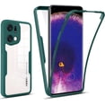 thumbnail image 1 of for Oppo Find X5 Clear Case with Screen Protector, Slim Shockproof Soft TPU Bumper Full Body Protection Phone Cover Case for Oppo Find X5 QC Green, 1 of 9
