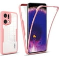 thumbnail image 1 of for Oppo Find X5 Clear Case with Screen Protector, Slim Shockproof Soft TPU Bumper Full Body Protection Phone Cover Case for Oppo Find X5 QC Pink, 1 of 9