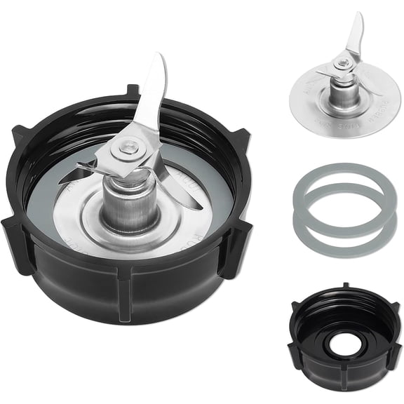 for Oster Blender Replacement Parts Blender Ice Blade with Jar Base Cap and Two Rubber O Ring Seal Gasket Accessory Refresh Kit