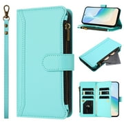 for Oukitel C58/C58 Pro C57Pro C57S Wallet Phone Case with Magnetic Zipper Closed Credit Card Slot Shockproof Phone Case