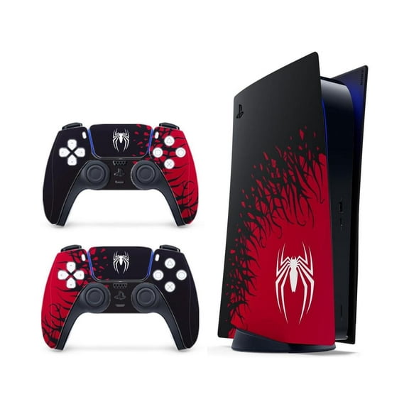 [for PS5 Disc Edition] - Superhero Skin for PlayStation 5, Premium 3M Vinyl Cover Skins Wraps for PS5 Disc Edition Console and Controller Stickers