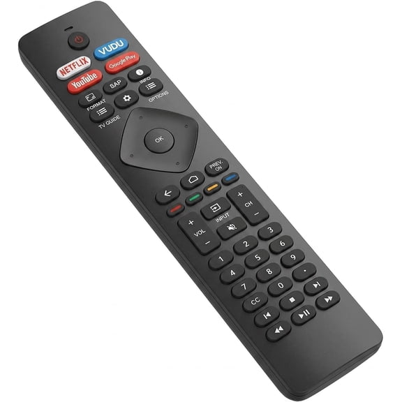 for Philips TV Remote, Universal Remote for Philips 4K UHD Android Smart TV, with Netflix VUDU YouTube Google Play Shortcut Keys, No Voice Function