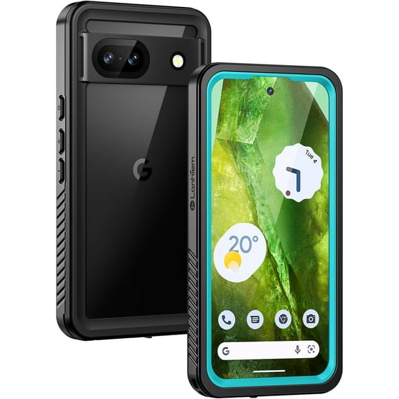 for Pixel 8a Case, IP68 Waterproof Dustproof, Built-in Screen Protector, Rugged Full Body Shockproof Phone Case for Google 8a, Aloe Teal