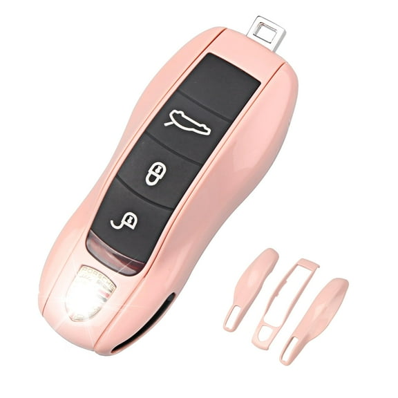 for Porsche Key Fob Cover,3-Piece Painted Key Shell Compatible with Porsche Cayenne Panamera Macan Cayman