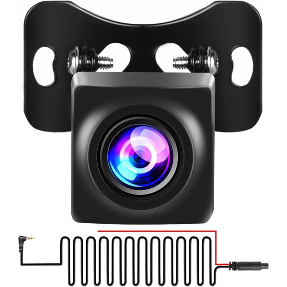 [for Portable Car Radio] 4 Pin Upgrade AHD 1080P Backup Camera, Camera for Carplay Screen 2.5mm Jack Backup Camera 2.5mm Jack Dash Cam Reverse Camera Cable,23 Ft 4 Pin to 2.5mm Male Plug